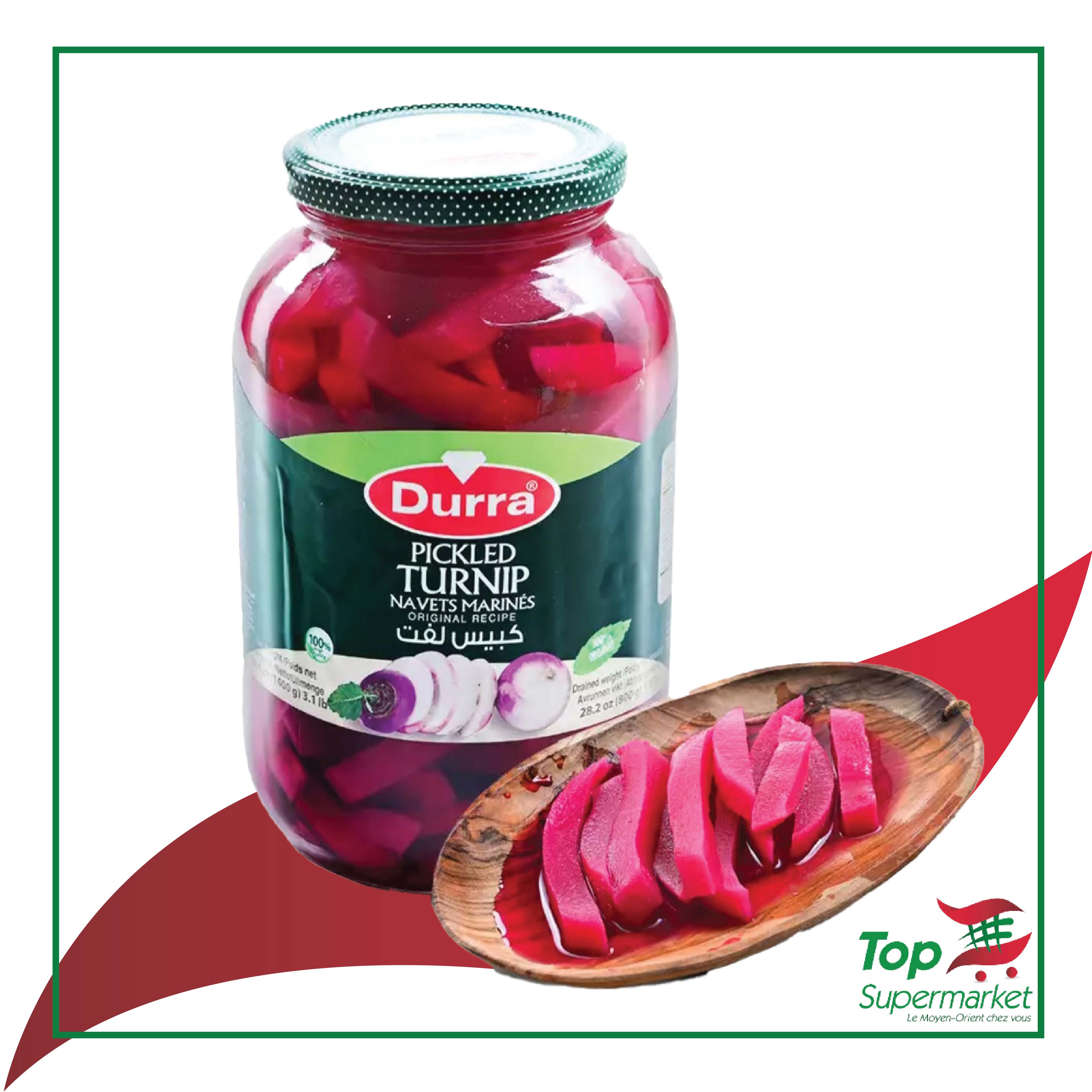 Durra Pickled Turnip Sliced (Glas) 1,4KG